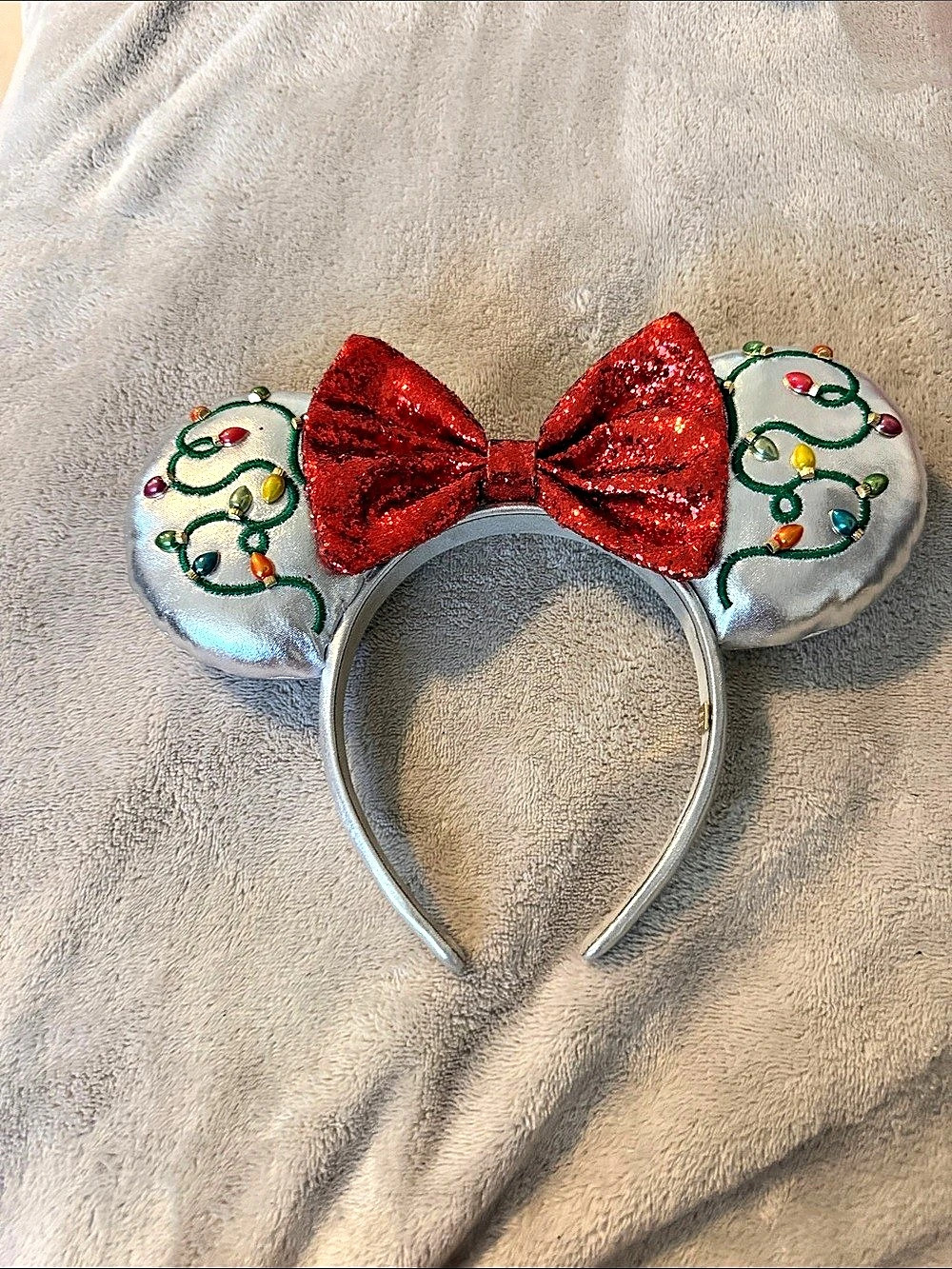 Disney x BaubleBar Disney Minnie Mouse String Up The Lights Ears Headband Minnie